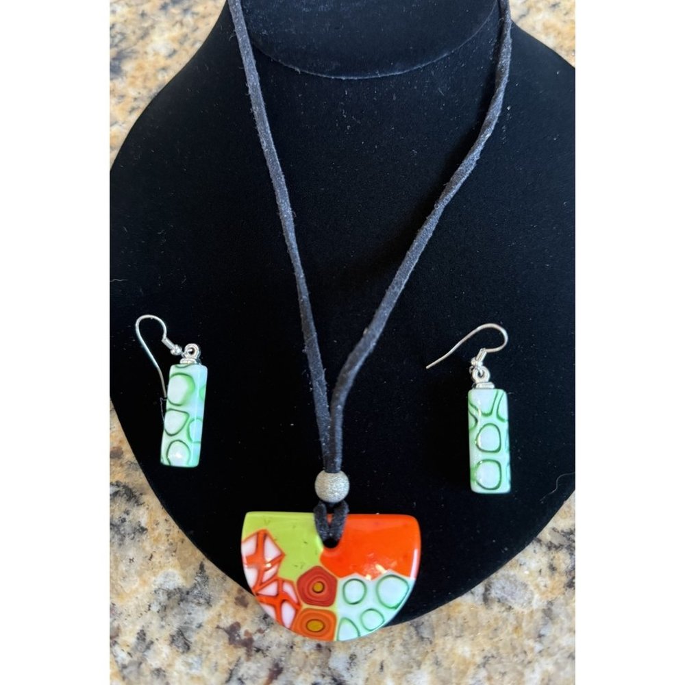Vetro Di Murano Necklace & Earrings